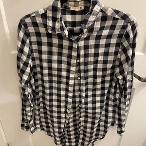 Sundry black & white plaid shirt